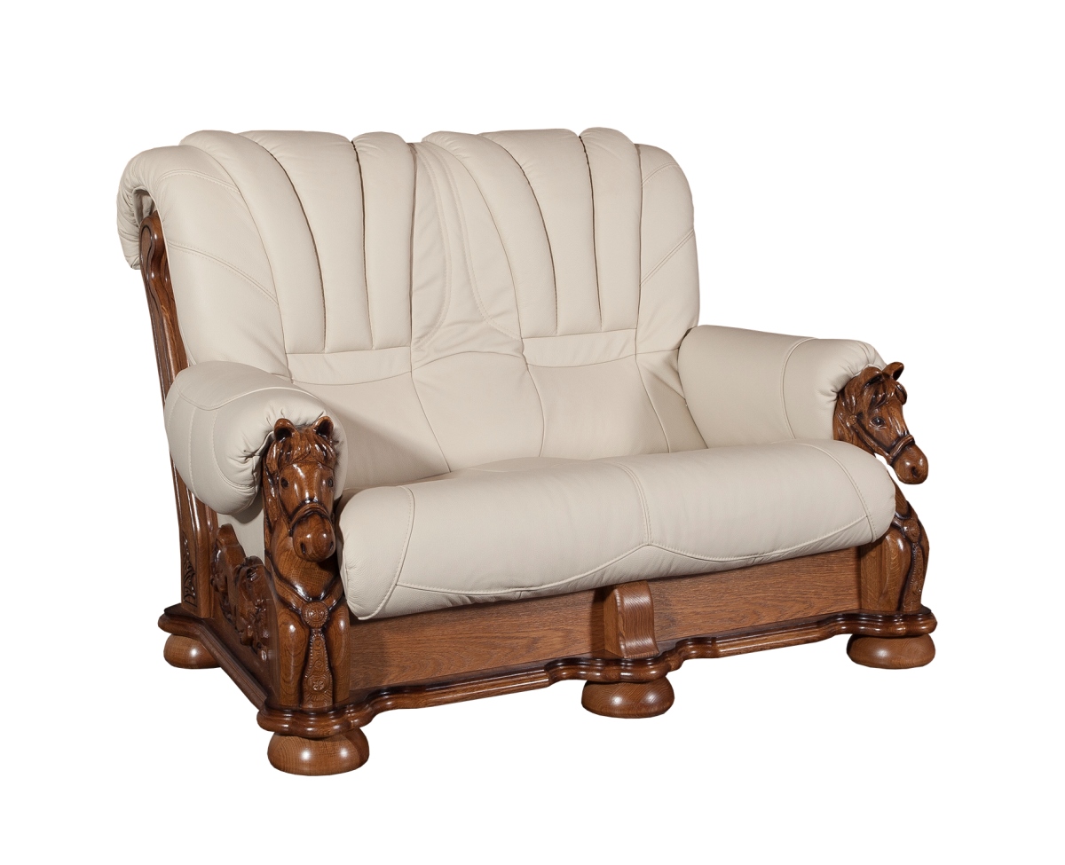 PYKA Mustang kožená dvojsedačka drevo D3 / smotanová (G105) PYKA Mustang kožená dvojsedačka drevo D3 / smotanová (G105)