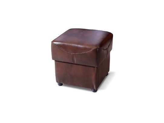 PYKA Oleska kožená taburetka tmavohnedá (S43) PYKA Oleska kožená taburetka tmavohnedá (S43)