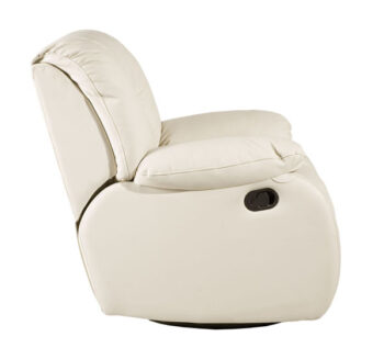 PYKA Regan kožené relaxačné kreslo smotanová (G105)