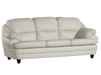 PYKA Sara kožená trojsedačka s rozkladom smotanová (G105)