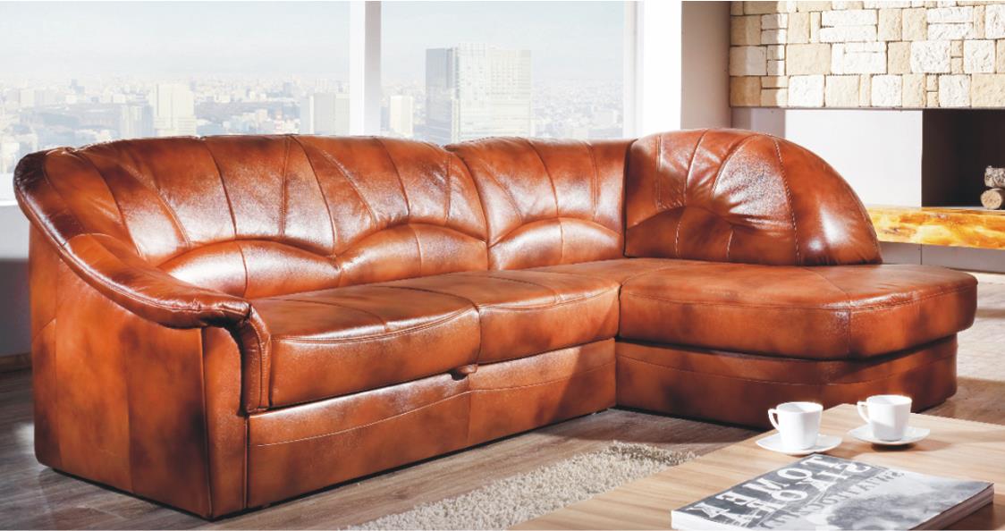 PYKA Yardek P kožená rohová sedačka s rozkladom svetlohnedá (DTS50) PYKA Yardek P kožená rohová sedačka s rozkladom svetlohnedá (DTS50)