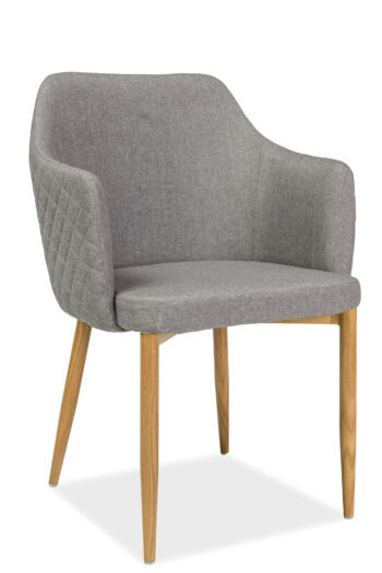 SIGNAL Astor jedálenské kreslo sivá / dub