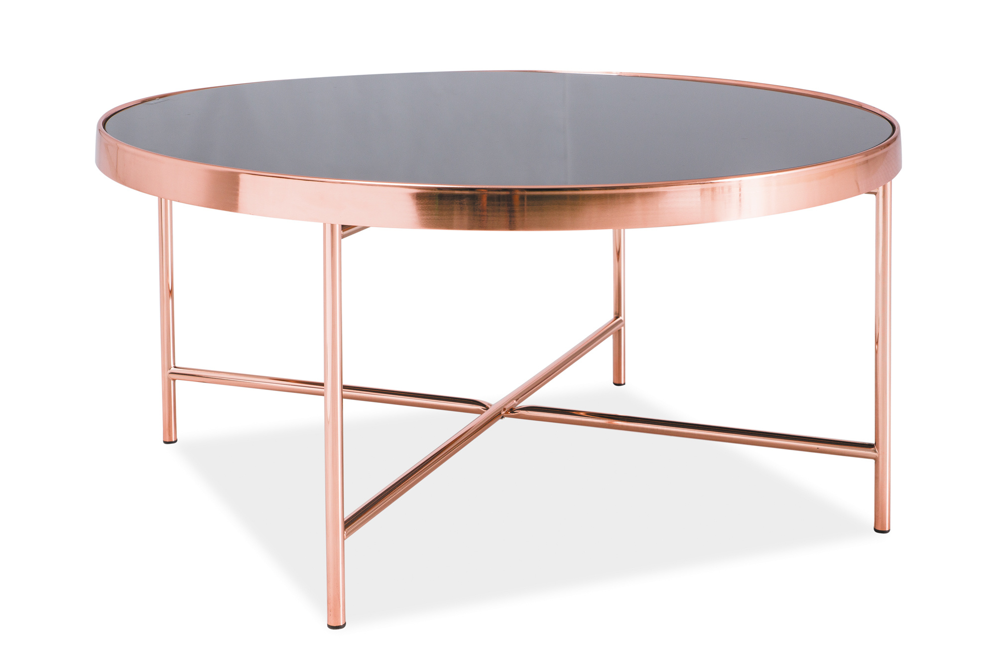 SIGNAL Gina B okrúhly konferenčný stolík čierna / medená SIGNAL Gina B okrúhly konferenčný stolík čierna / medená