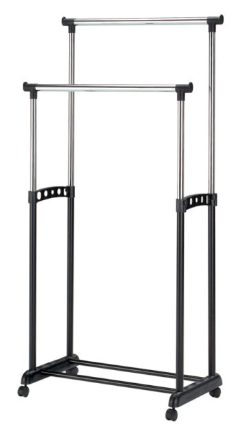 SIGNAL Nova II pojazdný stojan na šaty čierna / chrómová