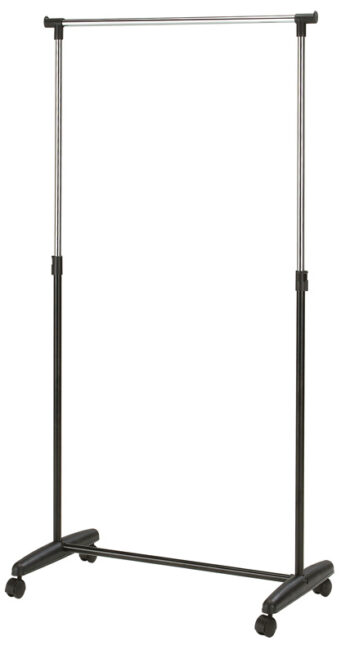 SIGNAL Nova pojazdný stojan na šaty čierna / chrómová