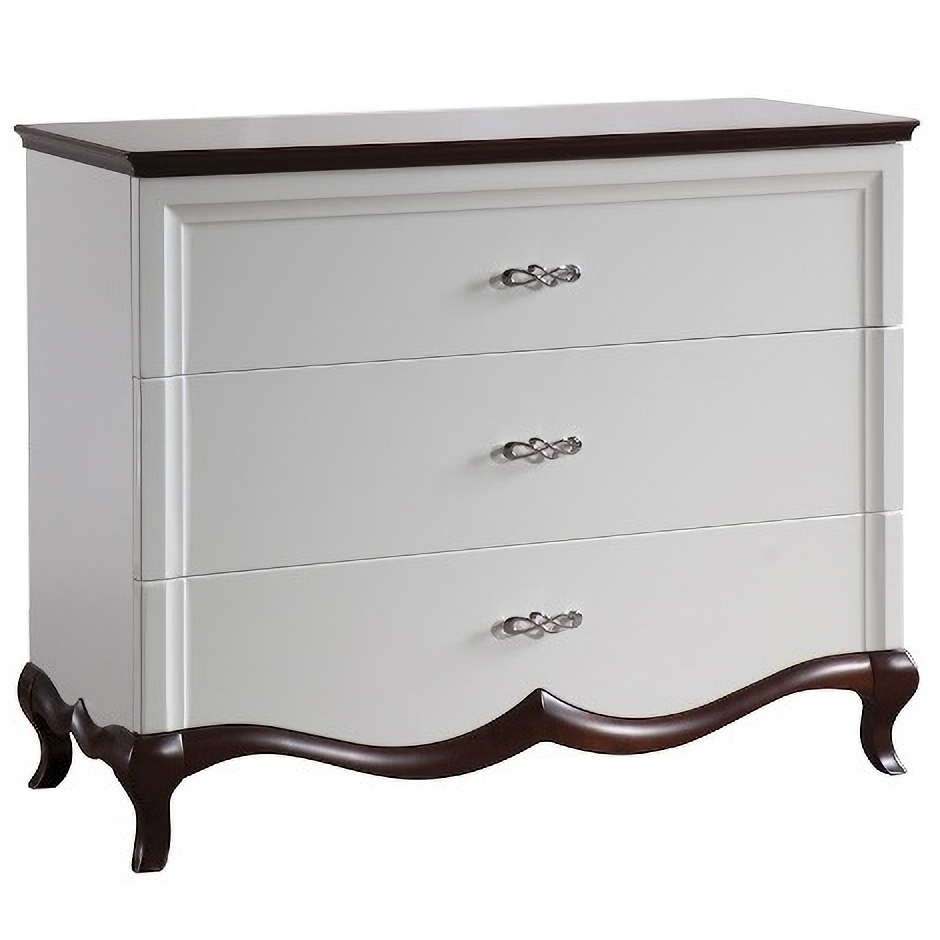 TARANKO Milano MI-K2SZ rustikálna komoda biela / orech Milano TARANKO Milano MI-K2SZ rustikálna komoda biela / orech Milano