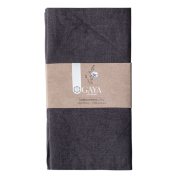 Antracitové ľanové obrúsky 50 x 50 cm 2 ks - Gaya Ambiente - 596435