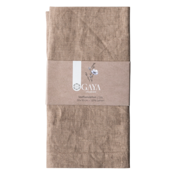 Bronzové ľanové obrúsky 50 x 50 cm 2 ks - Gaya Ambiente - 596432