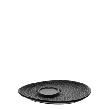 Kávová podšálka štruktúrovaná čierno-sivá – Flow - 491227