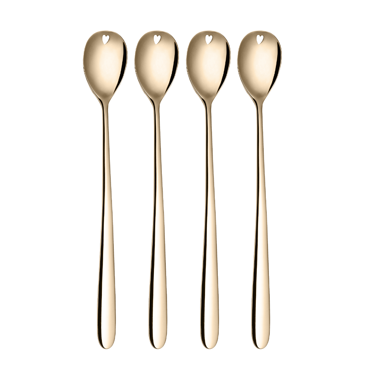 Latté lyžičky so srdiečkom champagne 4 ks set – Love Cutlery - 116628 Latté lyžičky so srdiečkom champagne 4 ks set – Love Cutlery - 116628