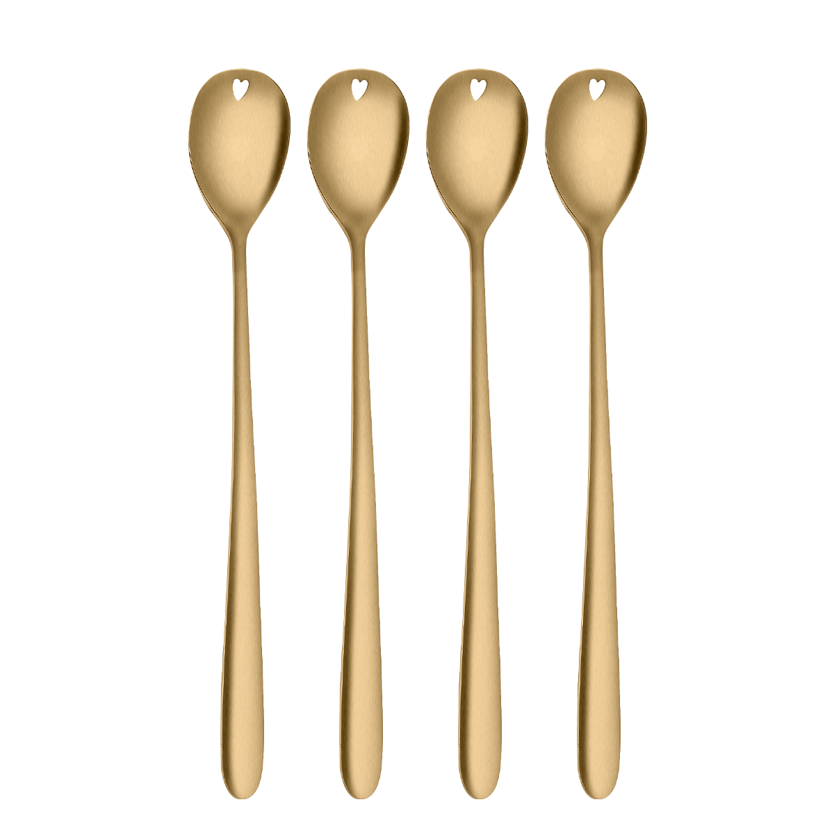 Latté lyžičky so srdiečkom zlaté 4 ks set – Love Cutlery - 116626 Latté lyžičky so srdiečkom zlaté 4 ks set – Love Cutlery - 116626