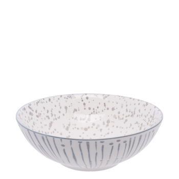 Miska na cereálie biela / svetlo-sivá 17,8 cm - Basic - 490833