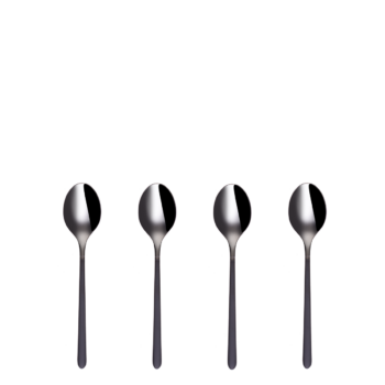 Mocca lyžičky  set 4 ks - Porto PVD tmavý titánový / čierny pieskovaný - 110292