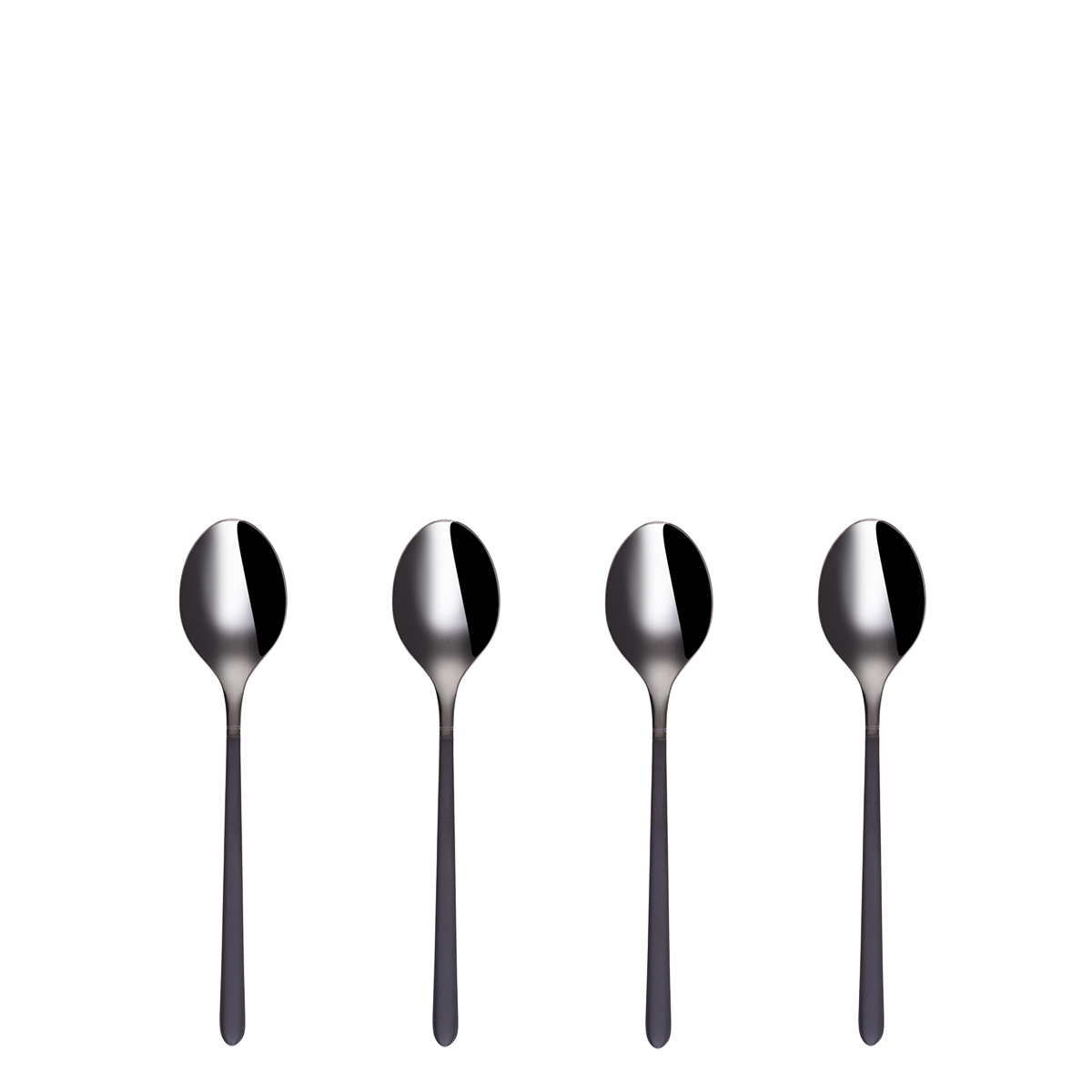 Mocca lyžičky set 4 ks - Porto PVD tmavý titánový / čierny pieskovaný - 110292 Mocca lyžičky set 4 ks - Porto PVD tmavý titánový / čierny pieskovaný - 110292