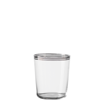 Pohár Tumbler s tromi pruhmi v platinovej farbe 440 ml – 21st Century Glas - 322197