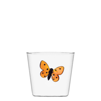 Pohár s oranžovým motýľom 350 ml - 983081
