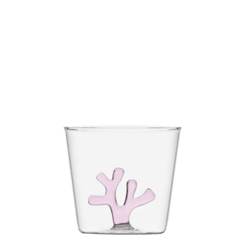 Pohár s ružovým korálom 350 ml - 983056