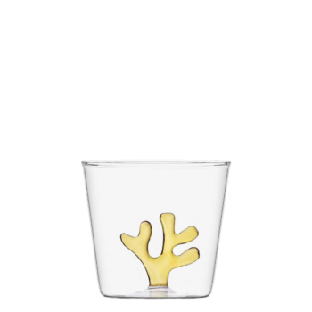 Pohár so žltým korálom 350 ml - 983053