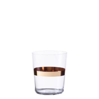 Poháre Tumbler s pruhom v zlatej farbe 440 ml set 6 ks - 21st Century Glas Lunasol META Glass - 322174