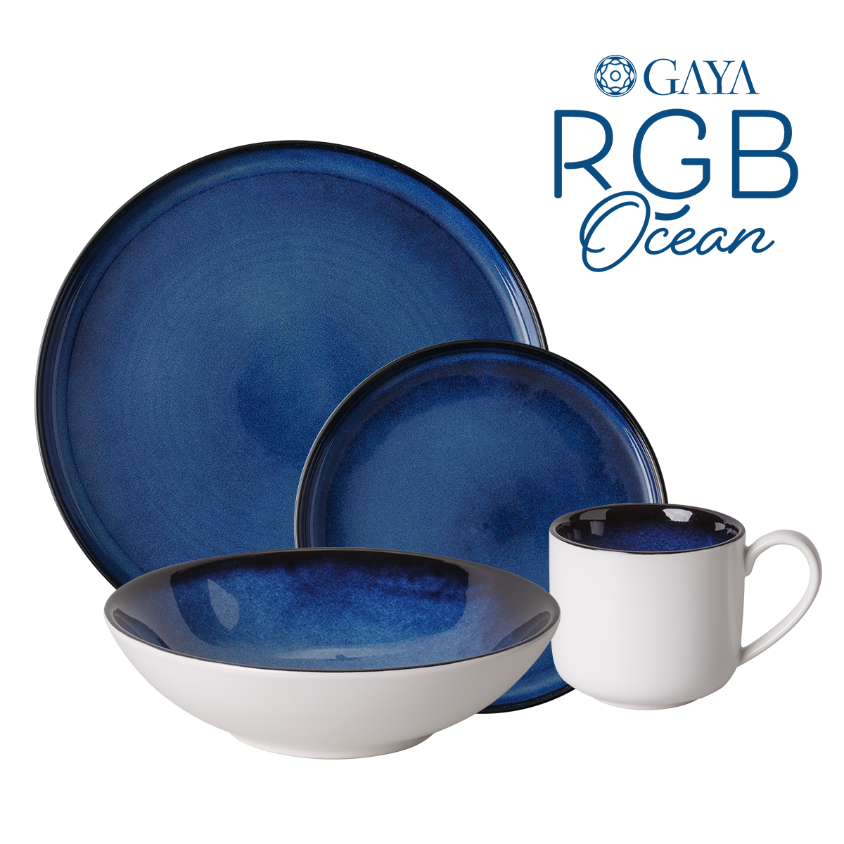 Porcelánový set 16 ks - Gaya RGB Ocean Lunasol - w0029 Porcelánový set 16 ks - Gaya RGB Ocean Lunasol - w0029