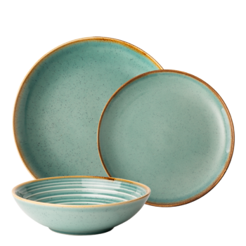 Porcelánový set 18 ks - Gaya Sand tyrkysový - W0144