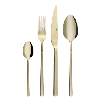 Príborový set 16 ks – Kyoto PVD Champagne pieskovaný - 103592