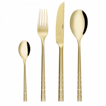 Príborový set 16 ks – Living PVD Champagne - Laser Glamour Love - 107076