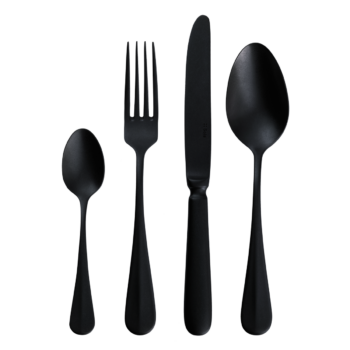 Príborový set 24 ks - Baguette Vintage PVD schwarz Stone Wash - 123323