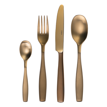 Príborový set 24 ks - Gaya All Satin zlatý - 128490