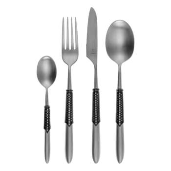 Príborový set 24 ks – Gaya Exeter Black Sleeve matný - 134064