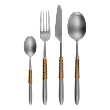 Príborový set 24 ks – Gaya Exeter Gold Sleeve matný - 134054