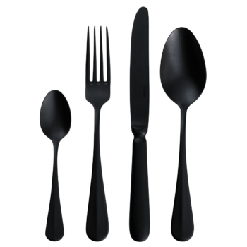 Príborový set 30 ks - Baguette Vintage PVD Black Stone Wash - 130391