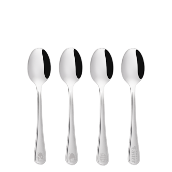 Set kávových lyžičiek 4 ks s veľkonočným laserom - Roma - 103023