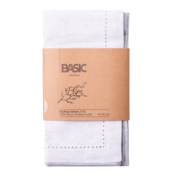 Sivé bavlnené obrúsky 45 x 45 cm 2 ks – Basic Ambiente - 596401