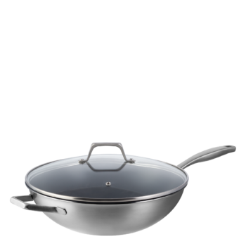 Wok so sklenenou pokrievkou  Ø 30 cm H: 8.5 cm - Sirius Terra Multi-layer Lunasol - 601213