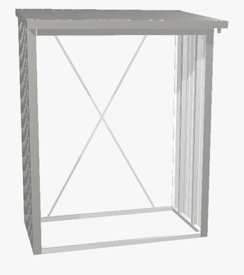 Biohort Viacúčelový sklad krbového dreva BIOHORT drevník WoodStock 157 x 102 (sivý kremeň metalíza)