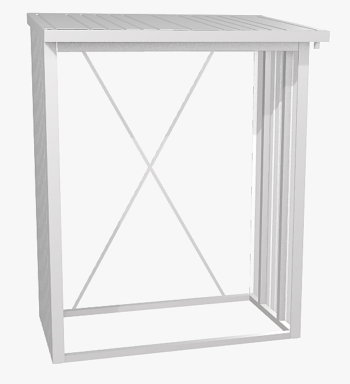 Biohort Viacúčelový sklad krbového dreva BIOHORT drevník WoodStock 157 x 102 (strieborná metalíza)