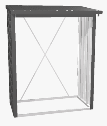Biohort Viacúčelový sklad krbového dreva BIOHORT drevník WoodStock 157 x 102 (tmavo šedá metalíza)