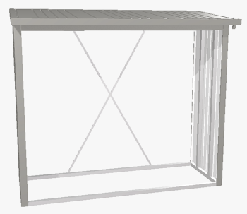 Biohort Viacúčelový sklad krbového dreva BIOHORT drevník WoodStock 229 x 102 (sivý kremeň metalíza)