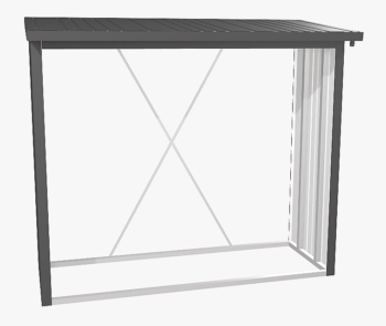 Biohort Viacúčelový sklad krbového dreva BIOHORT drevník WoodStock 229 x 102 (tmavo šedá metalíza)