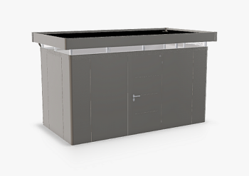 Biohort Záhradný domček BIOHORT Casanova 430 × 230 cm (sivý kremeň metalíza) Orientácia dverí vľavo
