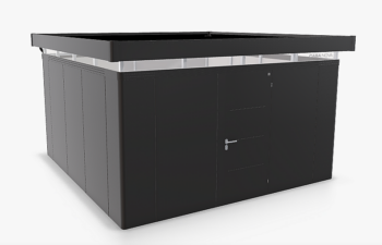 Biohort Záhradný domček BIOHORT Casanova 430 × 430 cm (tmavo šedá metalíza) Orientácia dverí vľavo