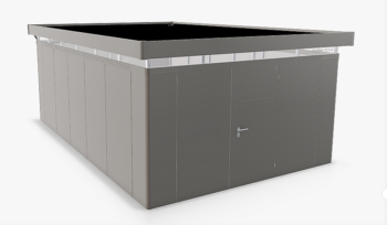 Biohort Záhradný domček BIOHORT Casanova 430 × 630 cm (sivý kremeň metalíza) Orientácia dverí vľavo