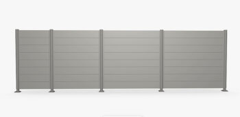 Biohort Zástena na ochranu súkromia 180 cm (sivá kremeň metalíza) - rôzne dĺžky dĺžka 100 cm