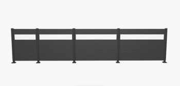 Biohort Zástena na ochranu súkromia akryl 135 cm (tmavo šedá metalíza) - rôzne dĺžky dĺžka 180 cm