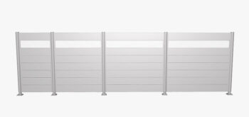 Biohort Zástena na ochranu súkromia akryl 180 cm (strieborná metalíza) - rôzne dĺžky dĺžka 150 cm