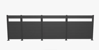 Biohort Zástena na ochranu súkromia akryl 180 cm (tmavo šedá metalíza) - rôzne dĺžky dĺžka 200 cm