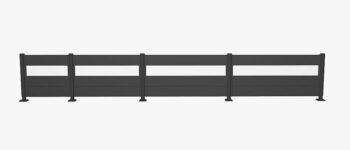 Biohort Zástena na ochranu súkromia akryl 90 cm (tmavo šedá metalíza) - rôzne dĺžky dĺžka 200 cm