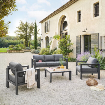 DEOKORK Hliníková zostava VANCOUVER 1+3+1 (sivá)