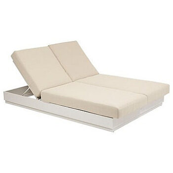 DEOKORK Hliníkové lehátko pre 2 osoby MADRID (cappuccino)